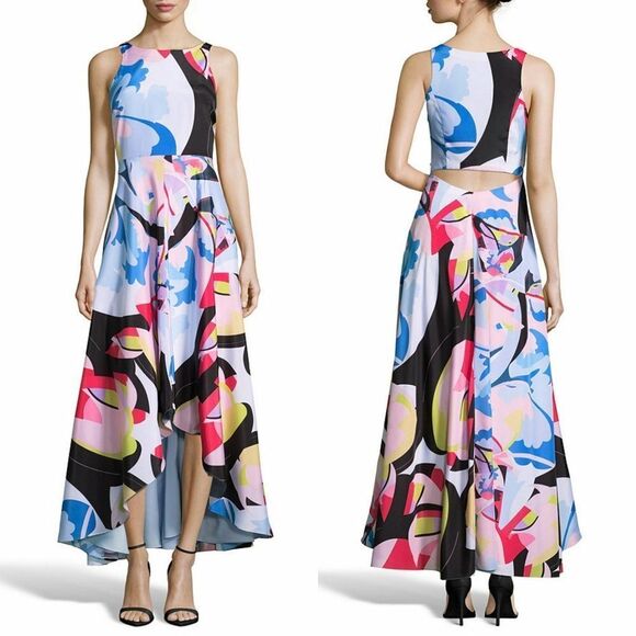 New! NICOLE MILLER New York Women's High-Low Cutout Back Dress